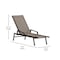 Flash Furniture Black/Brown Adjustable Chaise Lounge with Arms JJ-LC323-BLK-BR-GG - alternate 7